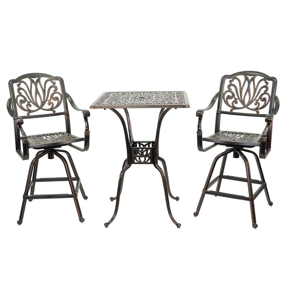Patio Premier Caspian 30 In Square Cast Aluminum Outdoor High Top Patio Premier Caspian 30 In Square