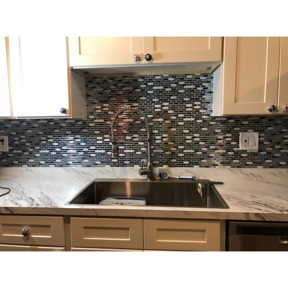 Tic Tac Tiles Tile Flooring The Home Depot Como Bay 10 In W X H Multi Color L And