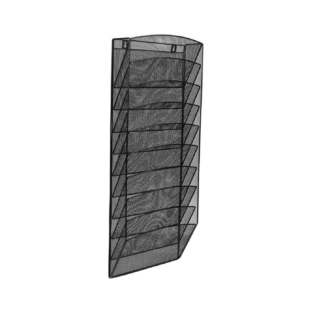 Adiroffice Steel Mesh 10 Pocket Wall Mounted Magazine Rack 634 Adiroffice Steel Mesh 10 Pocket Wall Mounted Magazine Rack