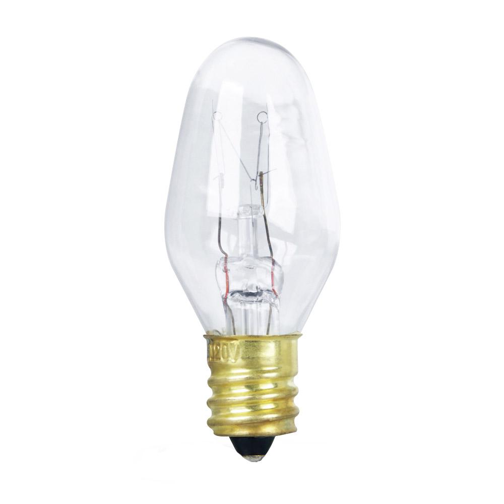 Feit Electric 7Watt Equivalant C7 2700K Clear Incandescent E12 Night Light Bulb (24Pack)BP7C7