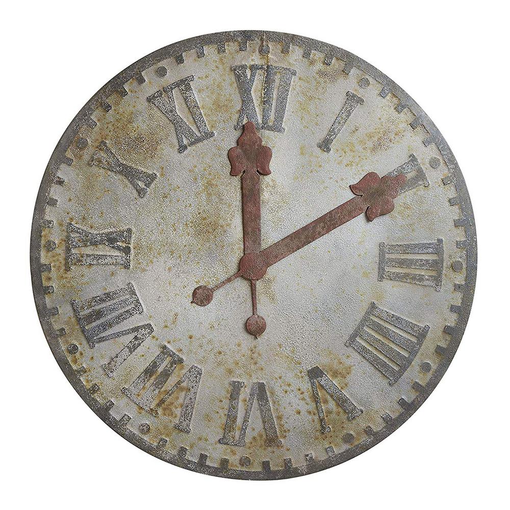 Collected Notions Gray Metal Decorative Wall Clock Collected Notions Gray Metal Decorative Wall Clock