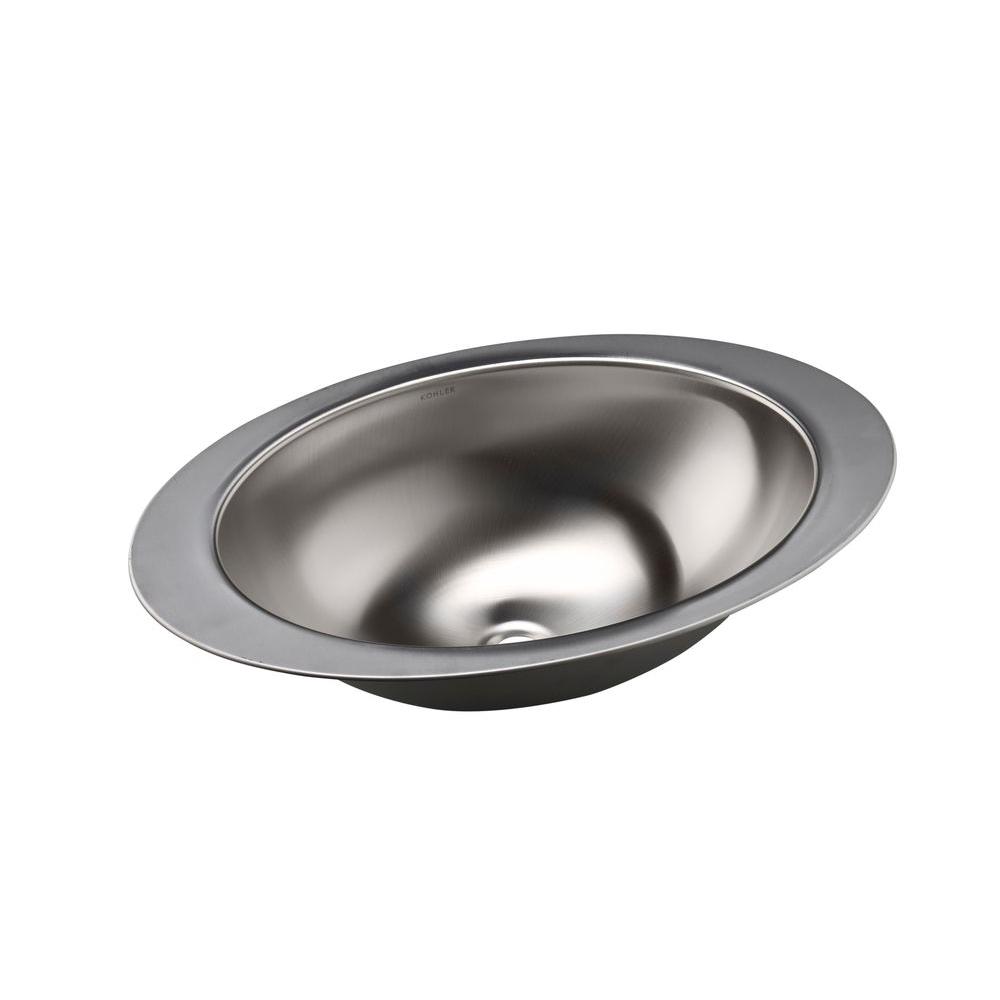 KOHLER Rhythm Undermount Stainless Steal Bathroom Sink in Stainless Kohler Stainless Steel Bathroom Sink
