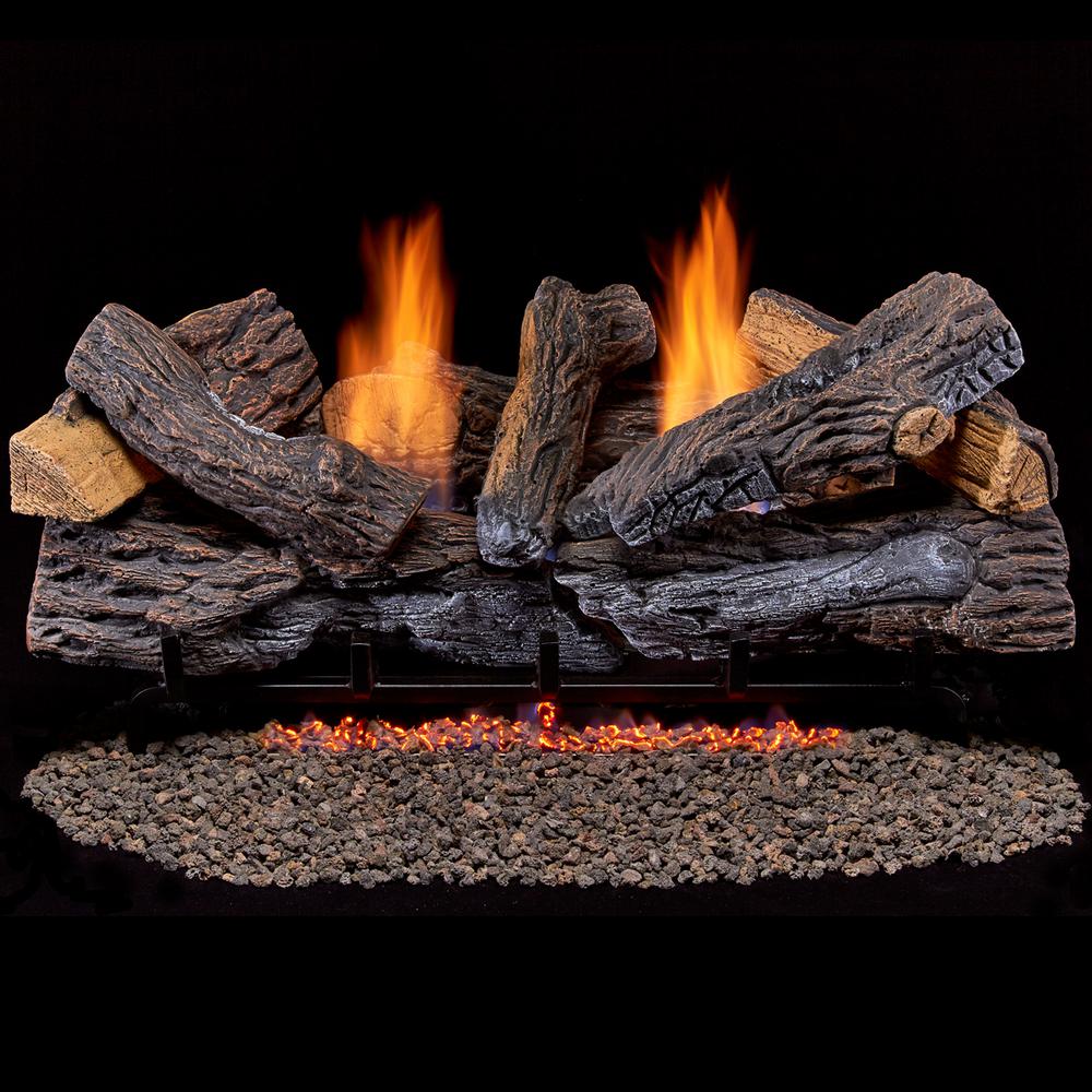 Gas Logs For A Fireplace With A Fan - Regal Flame 5 Piece 16-inch Ceramic Wood Gas Fireplace ... : The difference is that a vented gas log set burns similar to a real wood fire and emits smoke whereas an unvented log set burns clean with a low flame and no smoke emission.