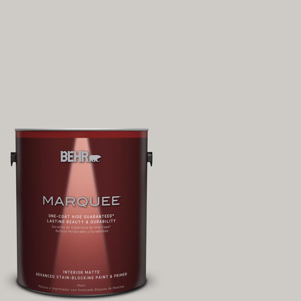 Behr Marquee 1 Gal Ppu26 10 Chic Gray Matte Interior Paint And Ppu26 10 Chic Gray Matte Interior Paint And Primer