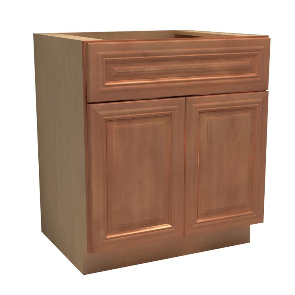 Home Decorators Collection 24x34 5x24 In Dartmouth Embled Base Dartmouth Embled Base Cabinet With 2 Doors And 1 Drawer In Cinnamon