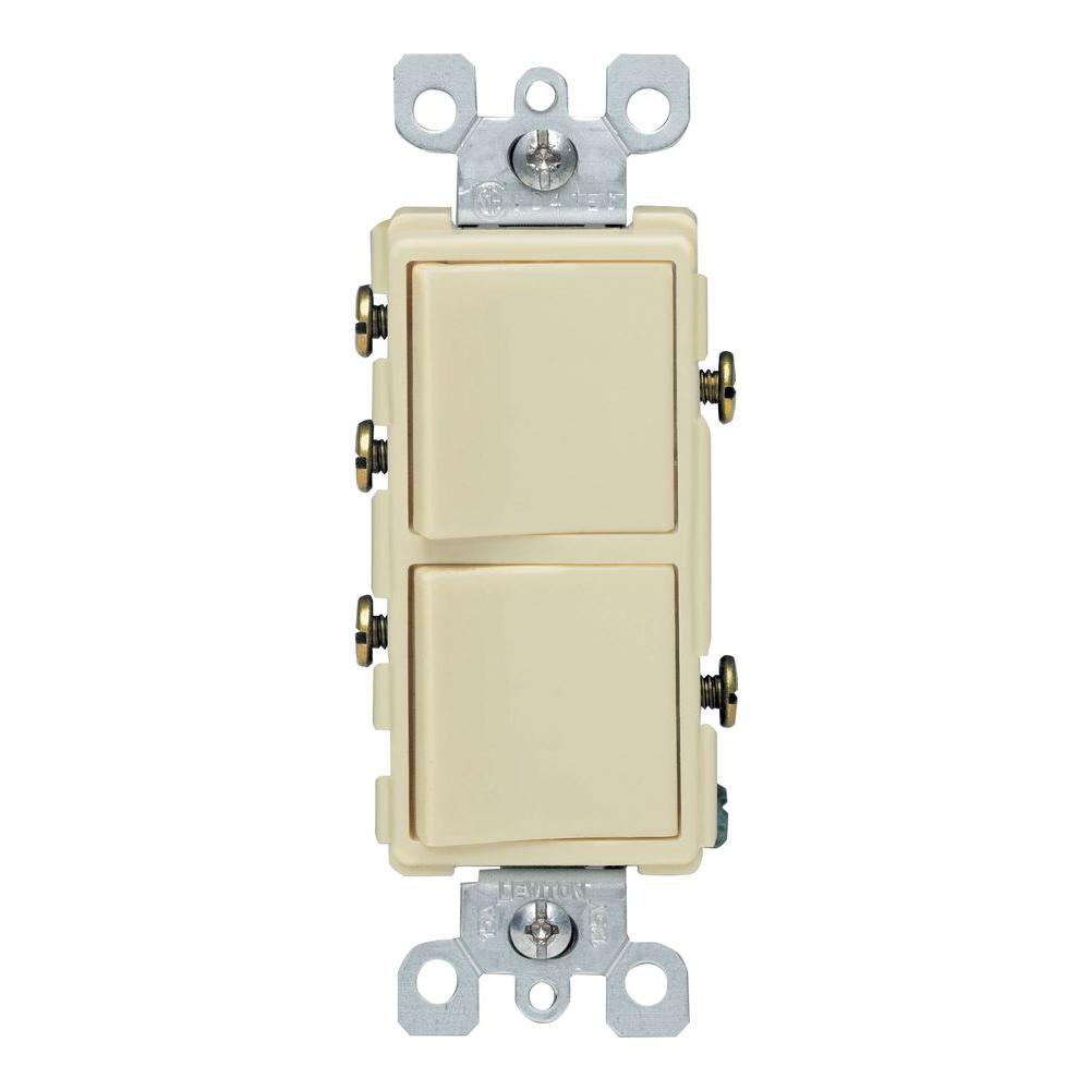 Leviton Decora 15 Amp 3-way Ac Combination Switch