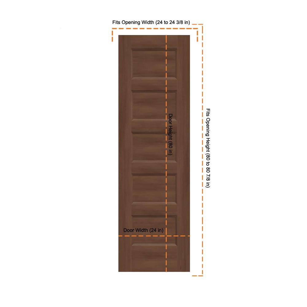 JELD-WEN 24 in. x 80 in. Conmore Milk Chocolate Stain ...