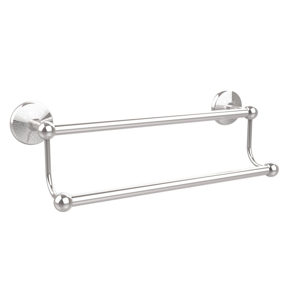 Allied Brass RD-72//18-PC Retro Dot Collection 18 Inch Double Towel Bar Polished Chrome