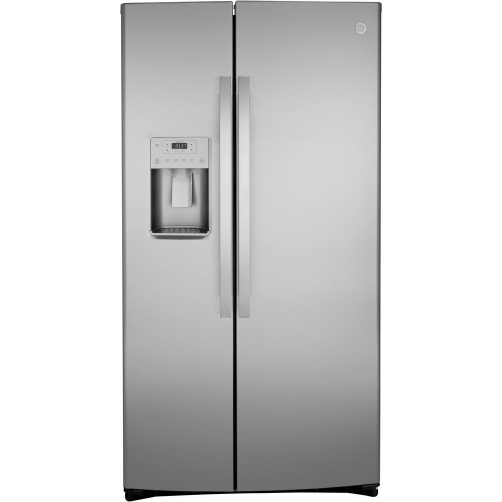 21.8 cu. ft. Side by Side Refrigerator in Stainless Steel, Counter Depth and Fingerprint Resistant