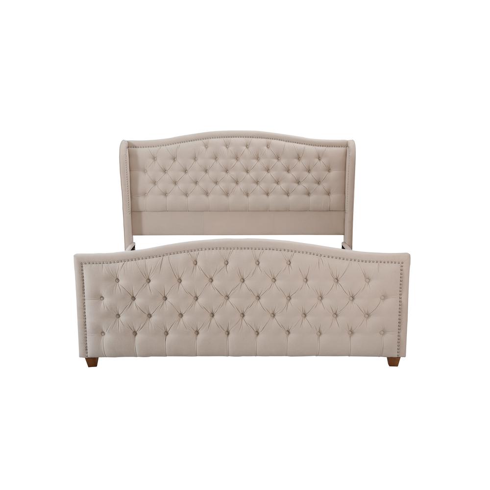 Jennifer Taylor Marcella Sky Neutral King Upholstered Bed5213049702