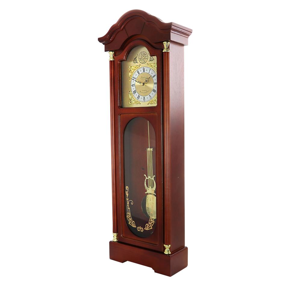 Bedford Clock Collection Antique Cherry Oak Finish 33 In - Modern Oak Pendulum Wall Clock Bedford Clock Collection Antique Cherry Oak Finish 33 In - Modern Oak Pendulum Wall Clock