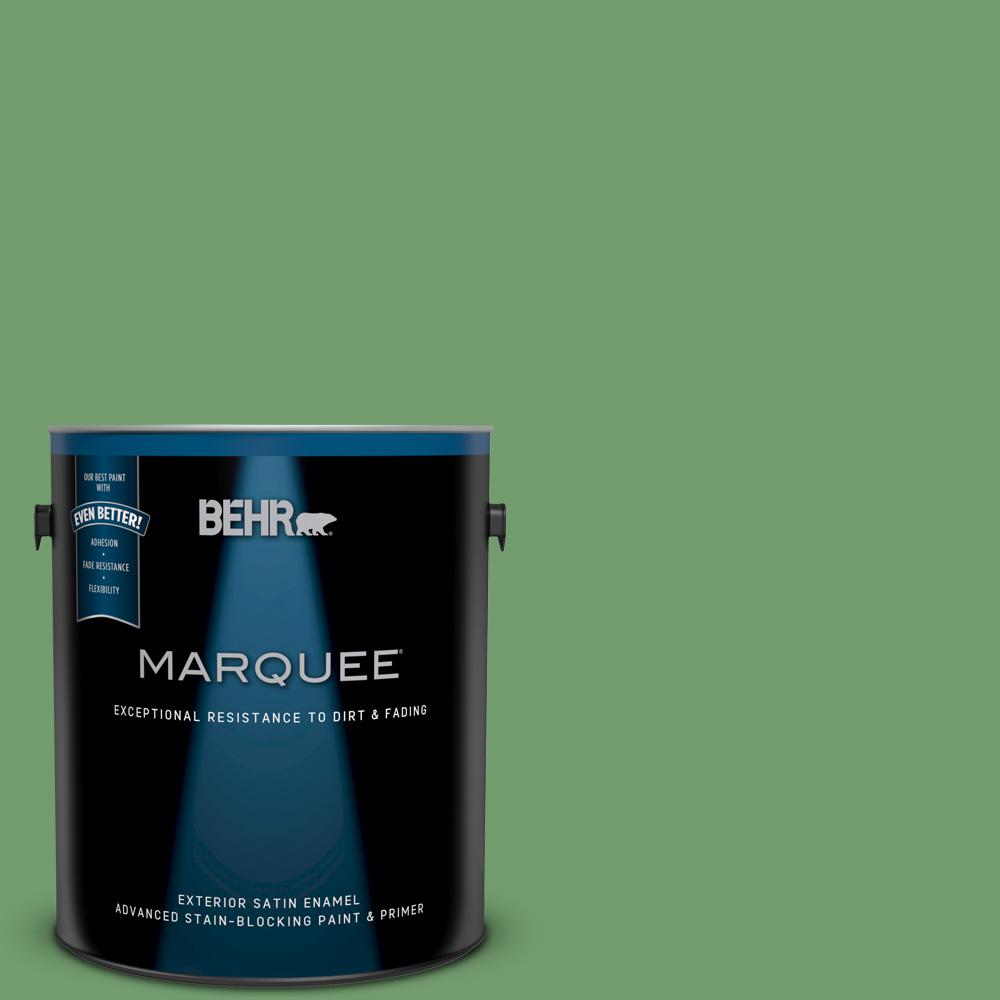 Behr Marquee 1 Gal 450d 6 Shire Green Satin Enamel Exterior Paint 450d 6 Shire Green Satin Enamel Exterior Paint