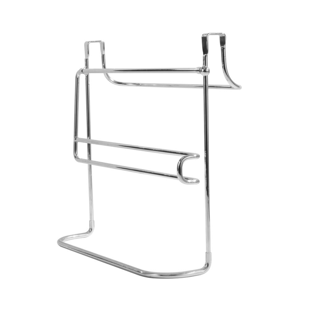 Spectrum Duo 10 5 In X 12 75 Over The Cabinet Dual Towel Bar And Bottle Organizer Chrome Spectrum Duo 10 5 In X 12 75 Over The Cabinet Dual Towel Bar And Bottle Organizer Chrome