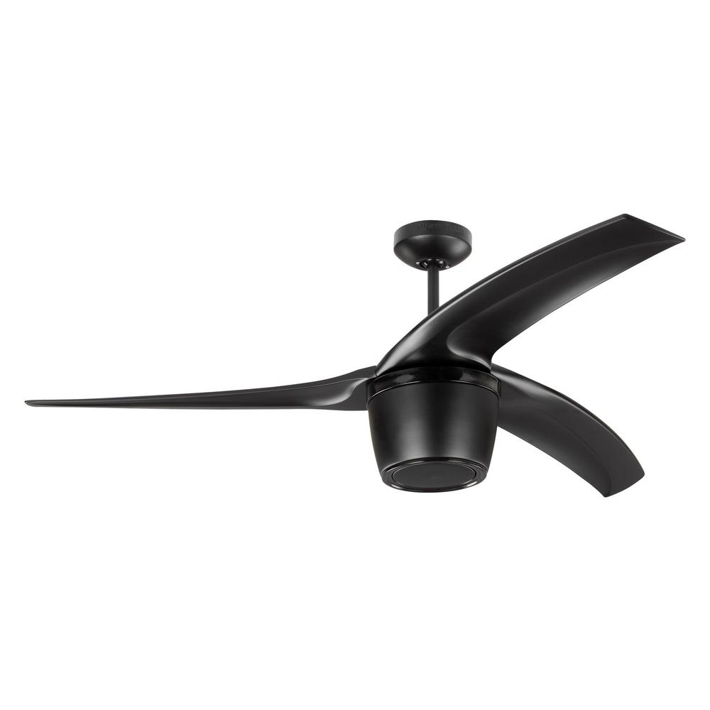 55 59 Outdoor Black Ceiling Fans Lighting The Home Depot Skylon 56 In Matte Black Ceiling Fan Grey