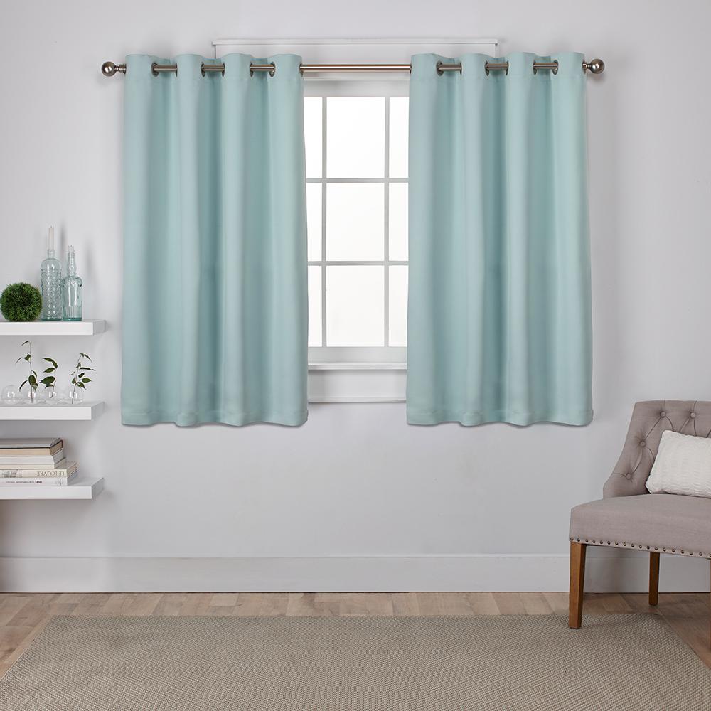 Sateen 52 In W X 63 In L Woven Blackout Grommet Top Curtain