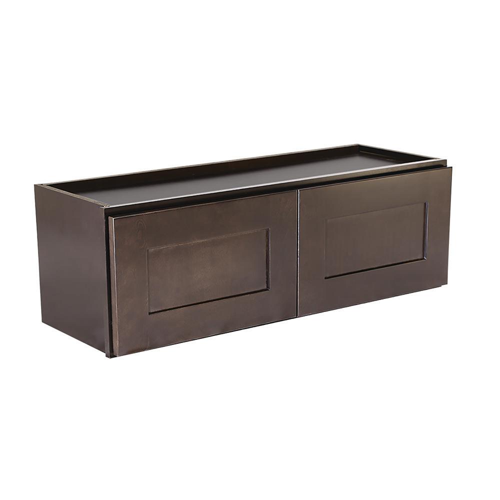 Espresso Kitchen Cabinets The Home Depot Brookings Ready To Assemble 24