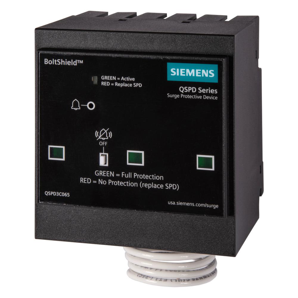 Siemens Boltshield QSPD 3Pole 120Volt/208Volt 65kA PlugIn Surge