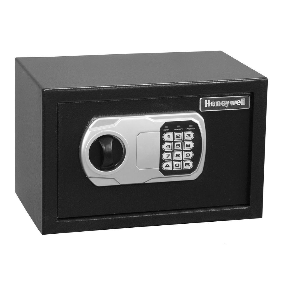 Honeywell 0 31 Cu Ft Black Small Steel Security Safe With Digital   Honeywell Wall Floor Safes 5101doj 64 1000 