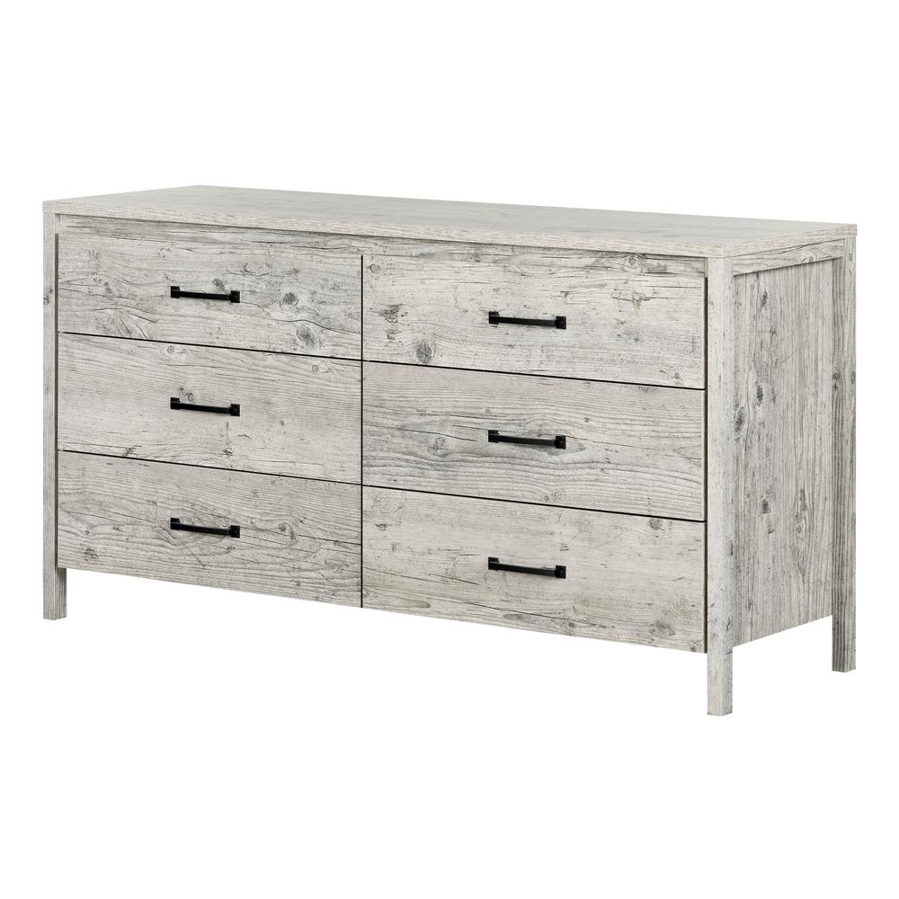 South Shore Gravity 6Drawer Seaside Pine Dresser11896 The Home Depot