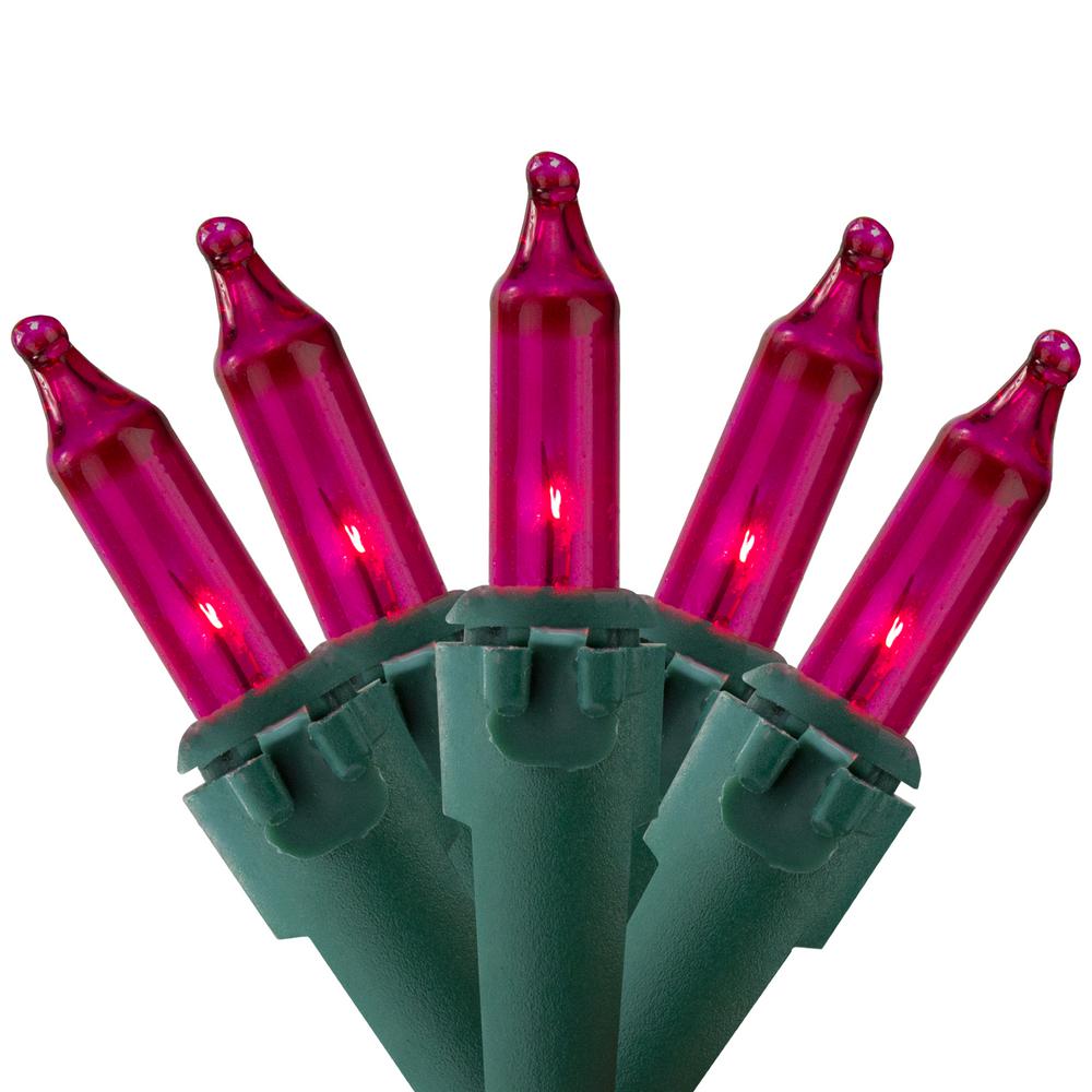 Northlight Set of 100 Pink Mini Christmas Lights 2.5 in. Spacing with