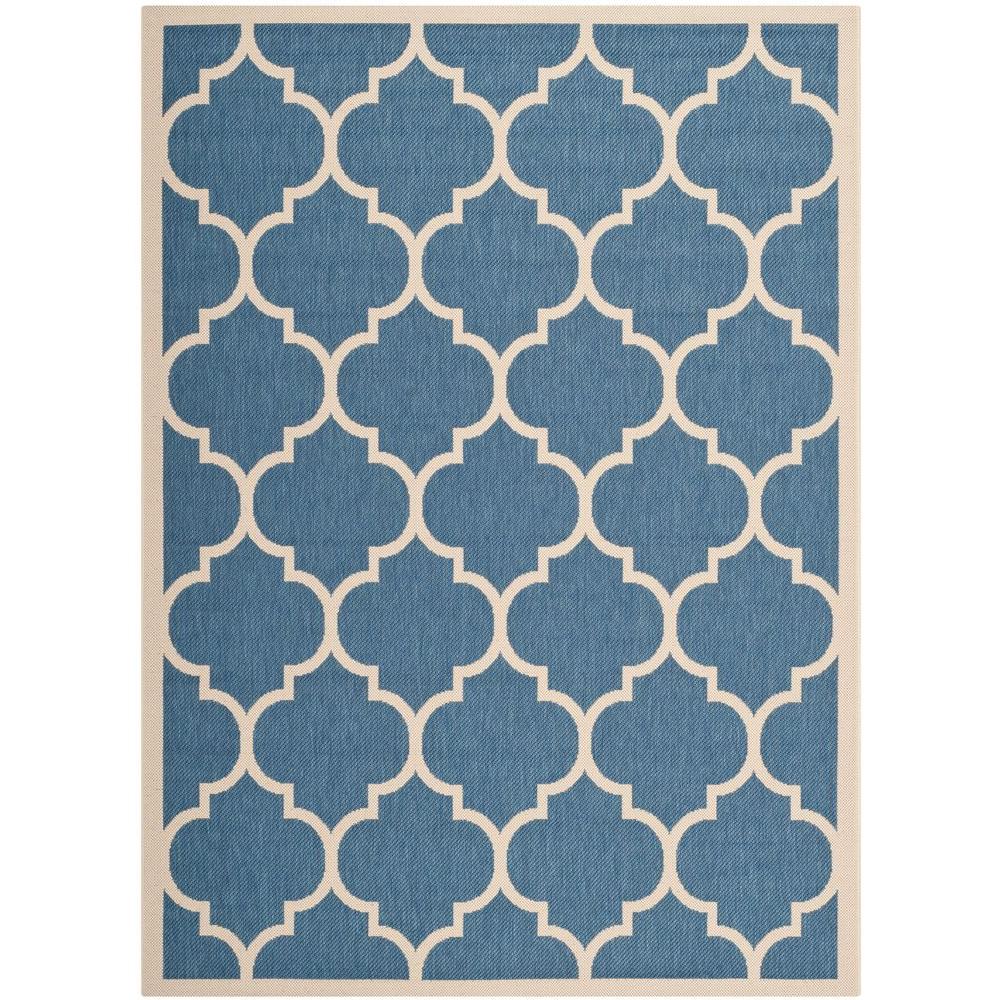 Safavieh Courtyard Blue/Beige 9 ft. x 12 ft. Indoor ...