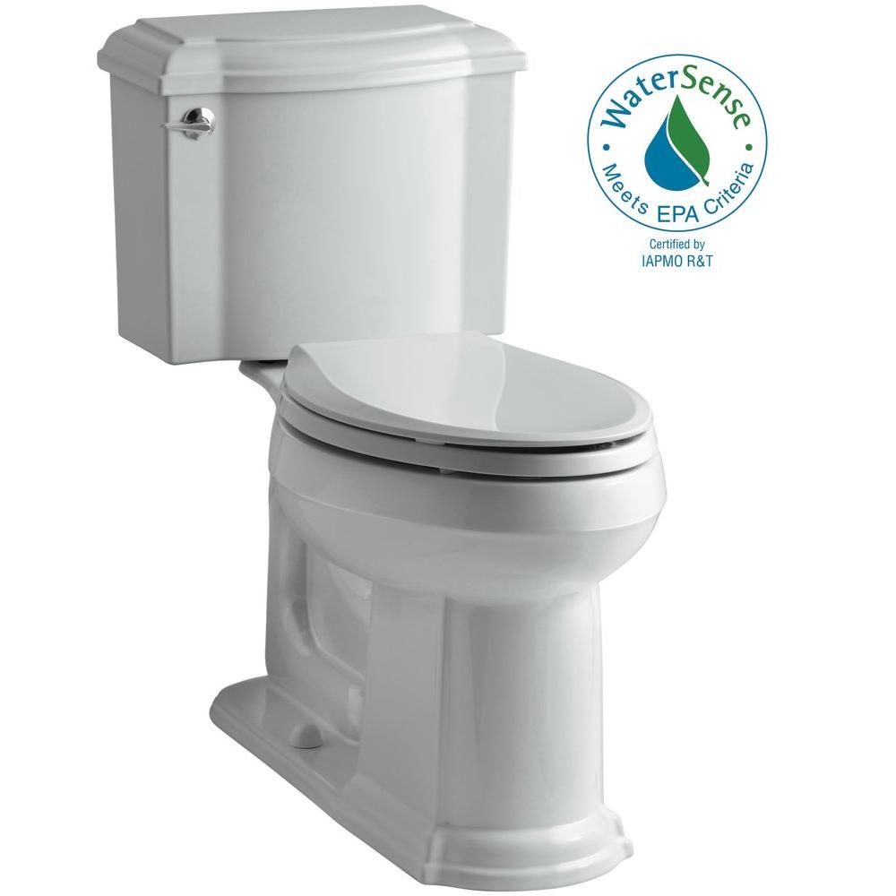 KOHLER Devonshire 2piece 1.28 GPF Single Flush Elongated Toilet with AquaPiston Flush