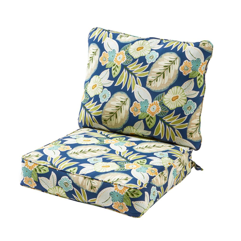 Removeable Slipcover Outdoor Cushions Patio Furniture The Home Marlow Fl 2 Piece Deep Seating Outdoor Lounge Chair Cushion Set