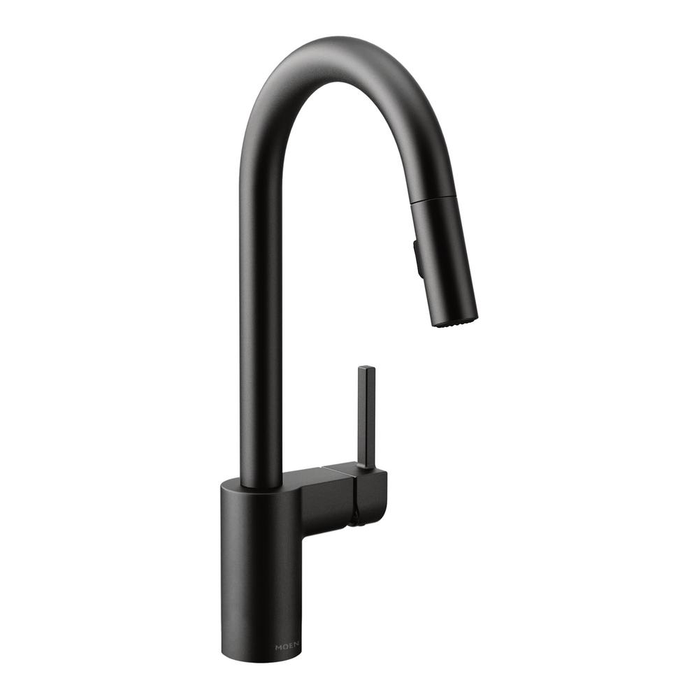 MOEN Align Single Hole 1Handle Bathroom Faucet in Matte Black 6190BL