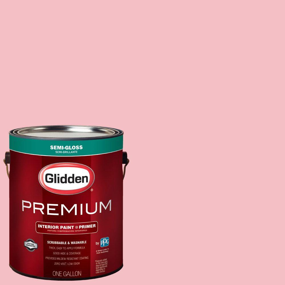 Glidden Premium 1 Gal Hdgr29 Cotton Candy Pink Semi Gloss Interior Hdgr29 Cotton Candy Pink Semi Gloss Interior Paint With