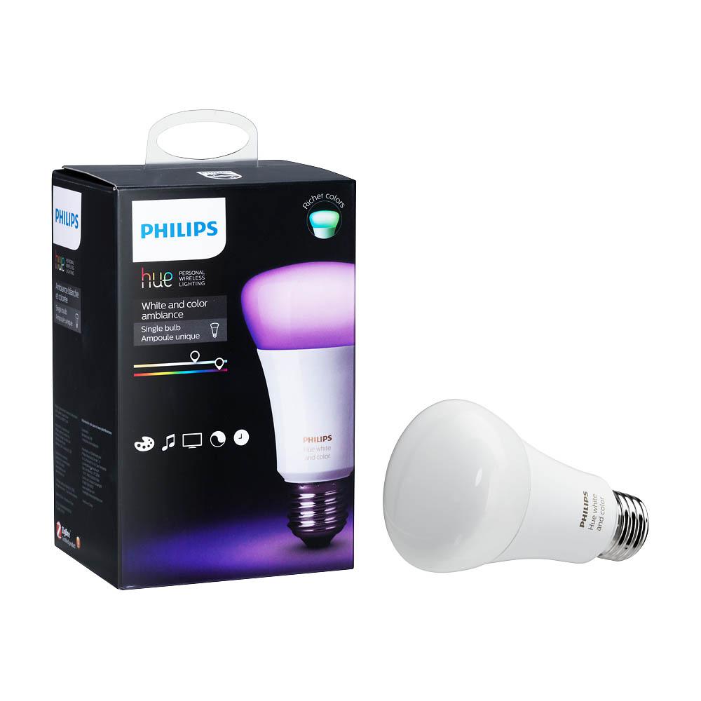 Smart Bulb Light Bulbs Lighting The Home Depot Hue White And Color Ambiance A19 Led 60w Equivalent Dimmable Smart Wireless Light Bulb
