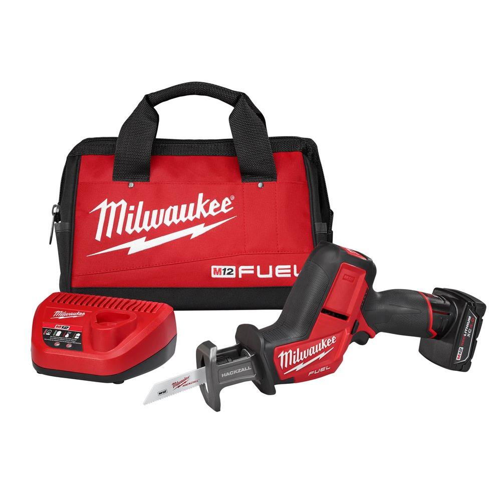 Milwaukee M12 12Volt LithiumIon HACKZALL Cordless Reciprocating Saw W