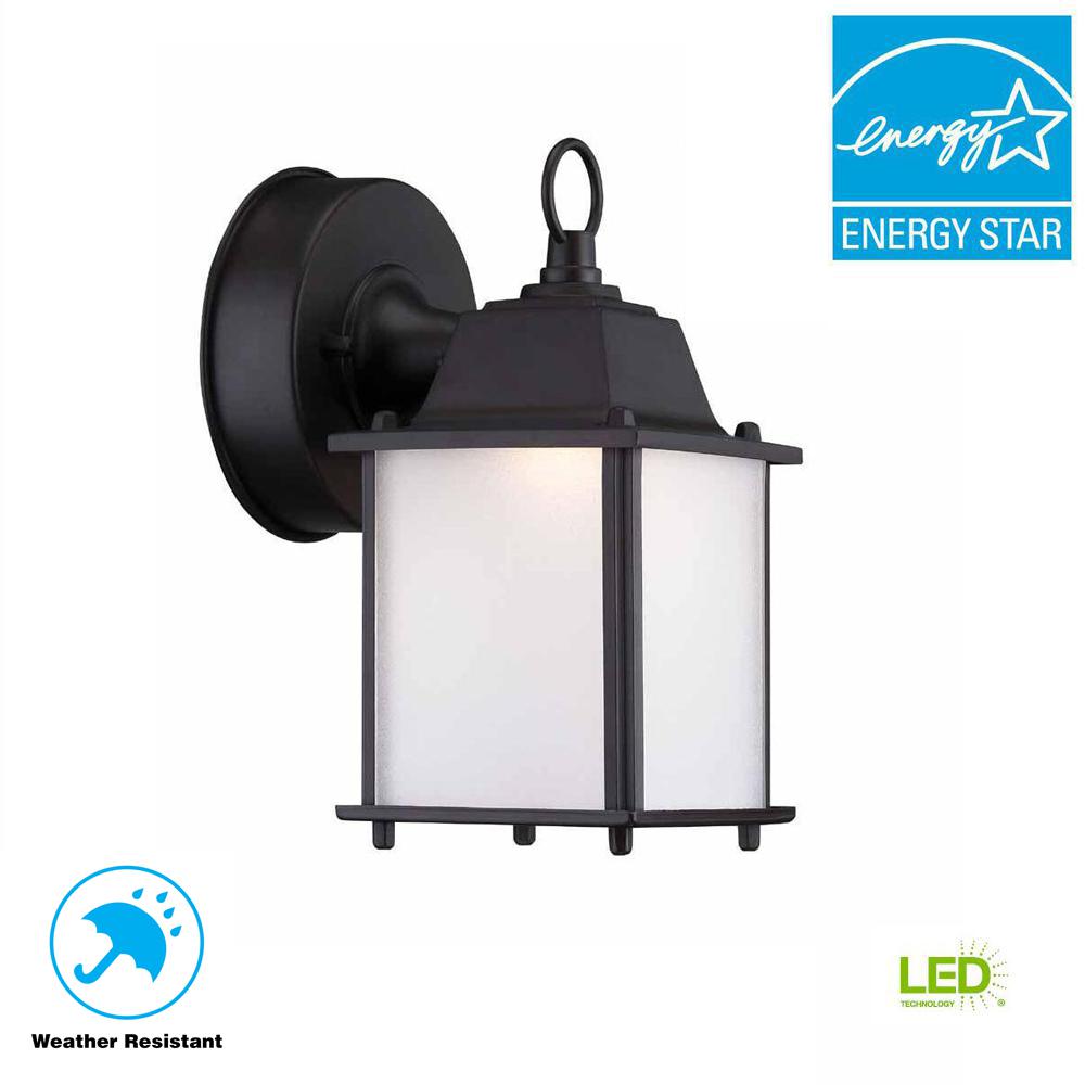 Hampton Bay Satin Bronze Outdoor LED Wall LanternHB7003