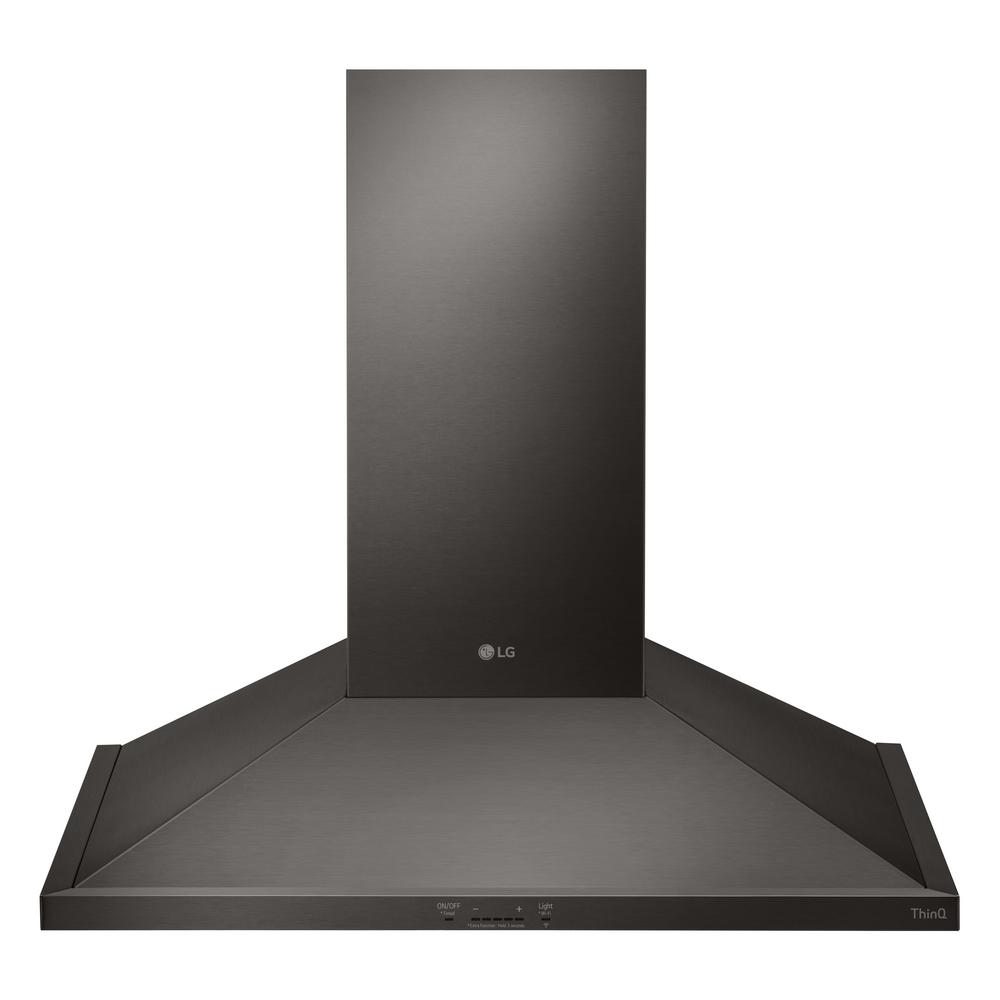 LG Electronics 36 in. Wall Mount Range Hood with Light in Black Lg Black Stainless Steel Vent Hood