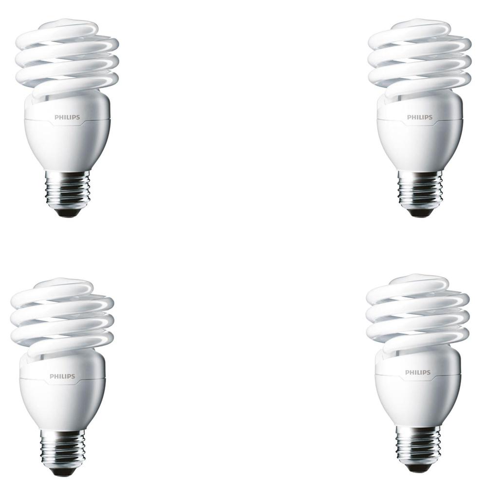 100 Watt Equivalent T2 Twister Cfl Light Bulb Daylight Deluxe 4 Pack