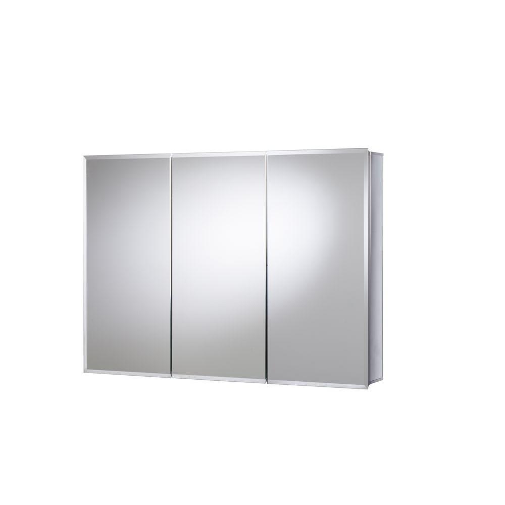 Croydex 36 in. W x 26 in. H x 51/4 in. D Frameless Aluminum Recessed or SurfaceMount Medicine