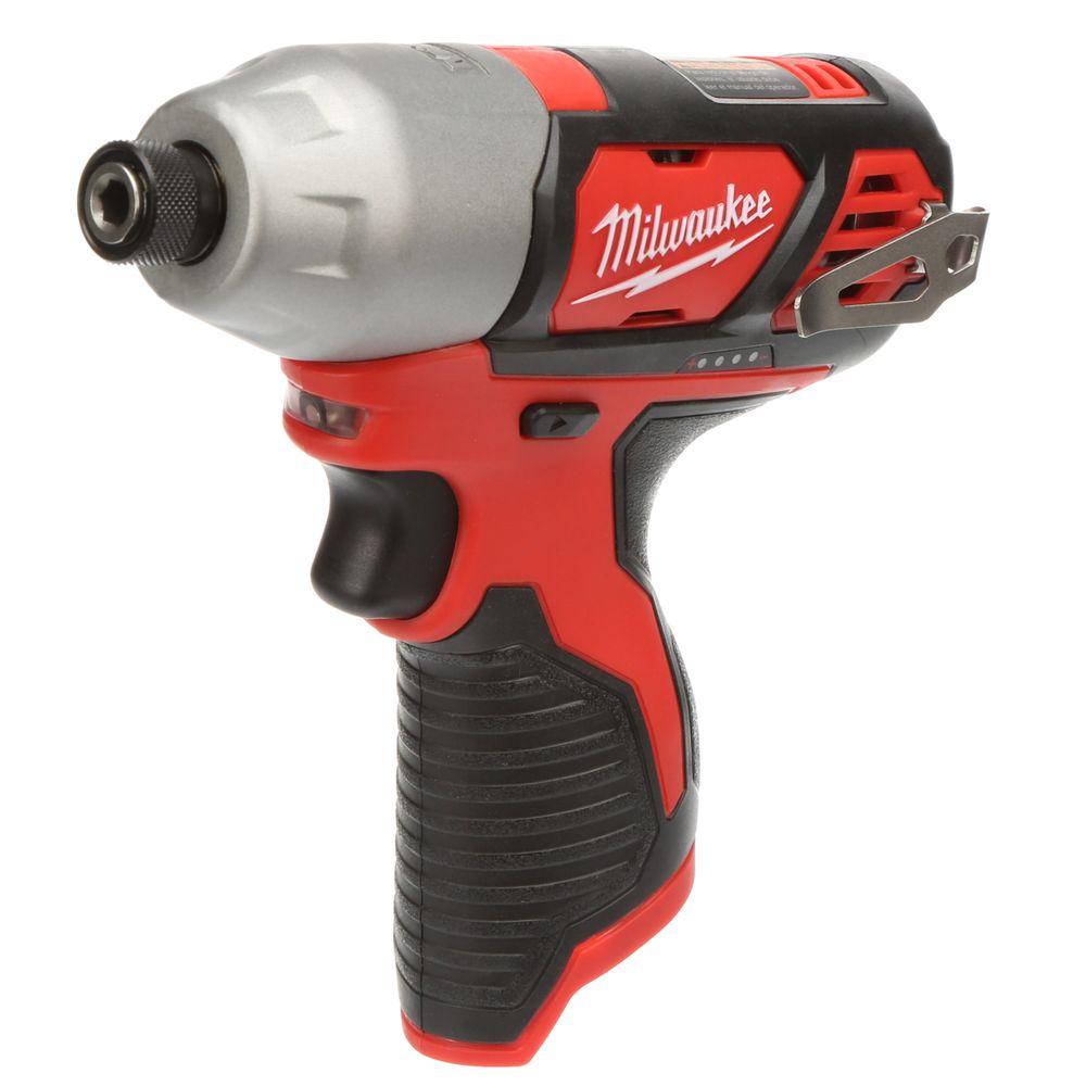 Milwaukee M12 12Volt LithiumIon Cordless 1/4 in. Hex Impact (Tool