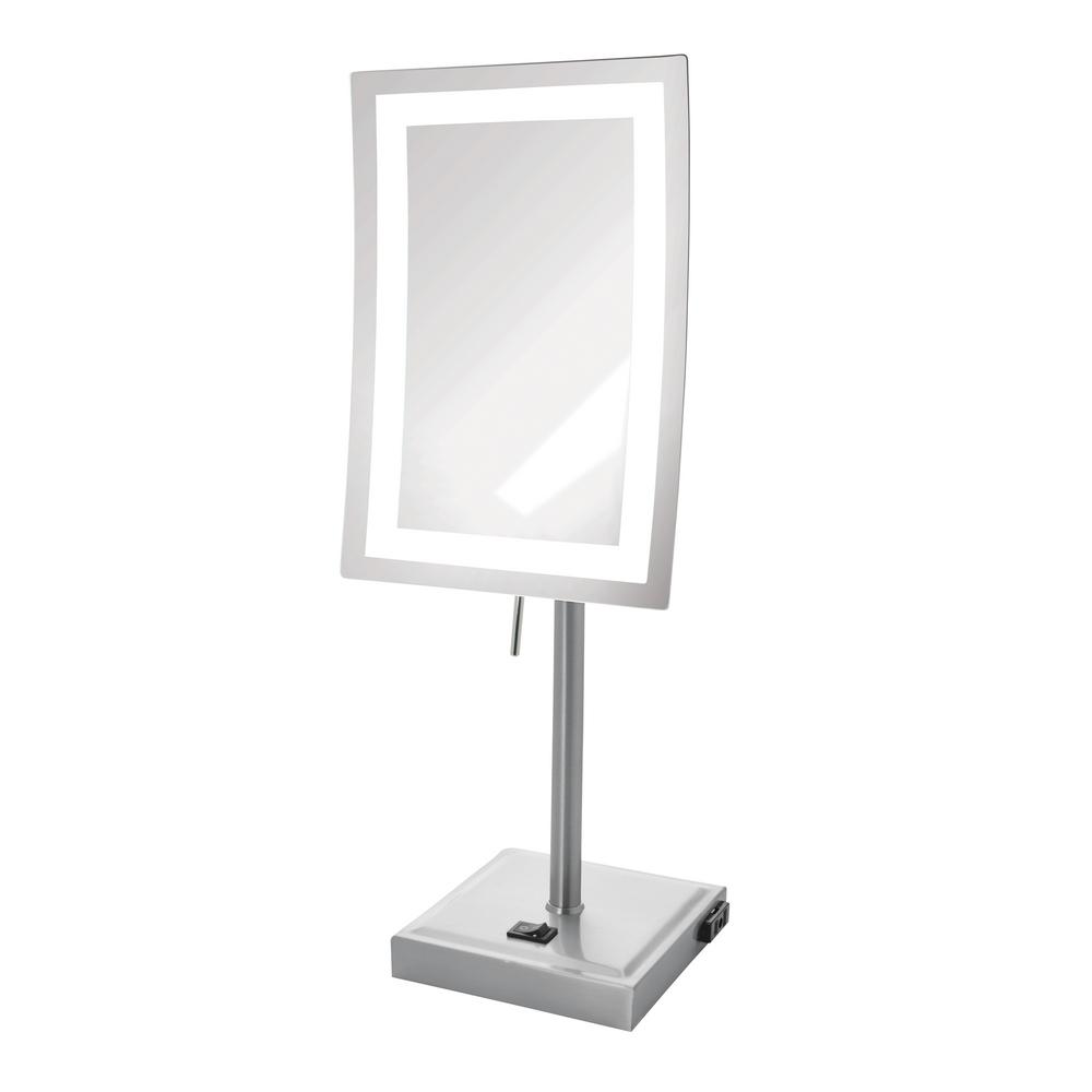 Magnifying Nickel Freestanding Makeup Mirrors Magnifying Nickel Freestanding Makeup Mirrors