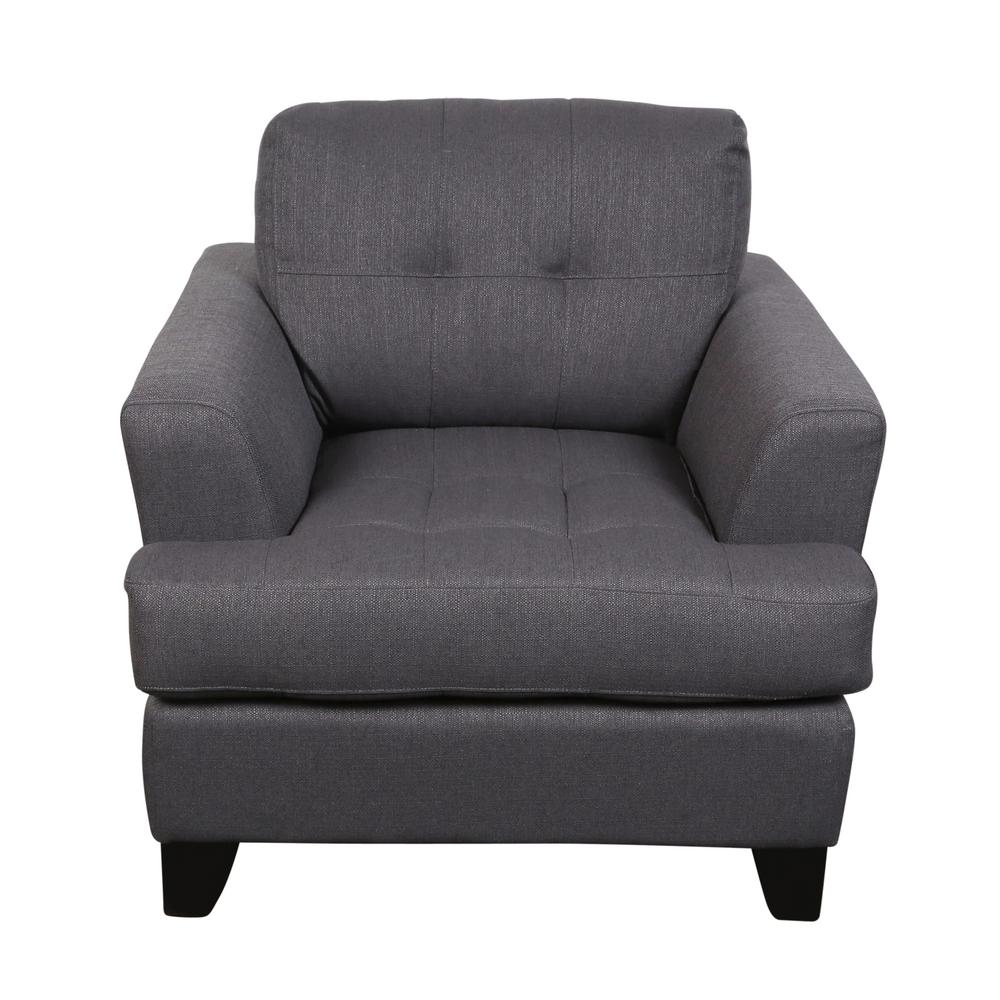 Norwich Gray Contemporary Tufted Chair