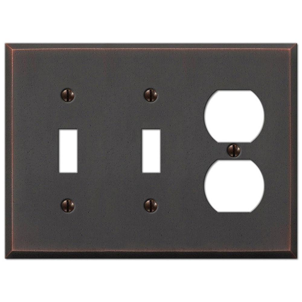 2 Toggle 1 Duplex Combination Wall Plates The Manhattan 2 Toggle And 1 Duplex Wall Plate