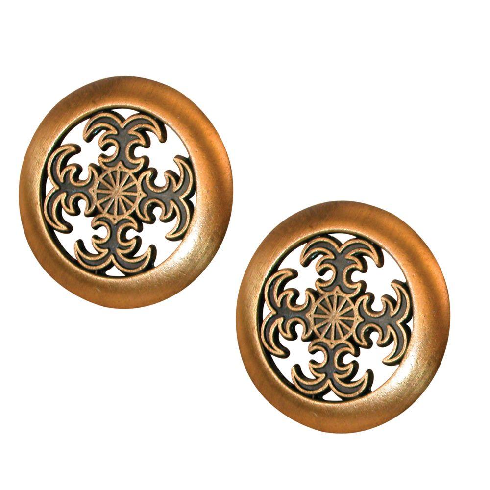 PrimeLine BiFold Door Pull Knob, Antique Brass PlatedN 6757 The