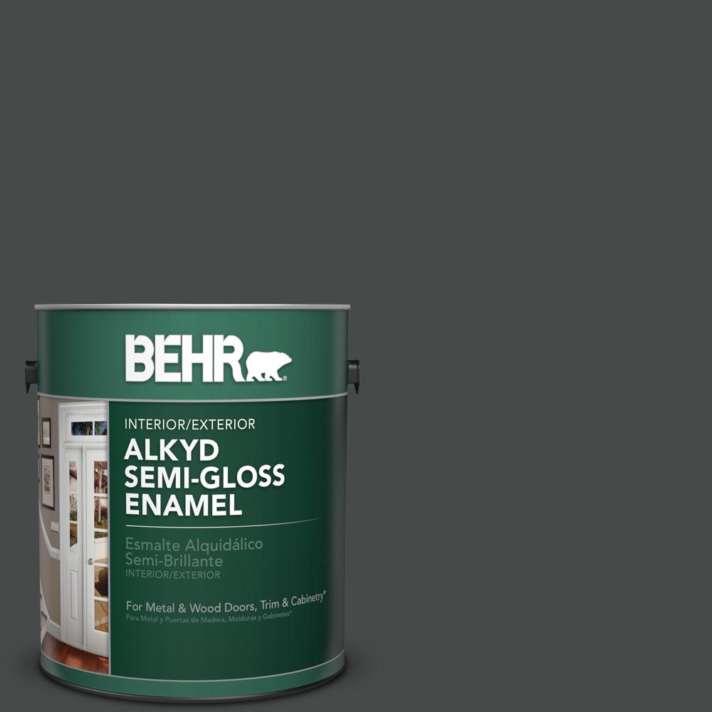 BEHR 1 gal. N4507 Astronomical SemiGloss Enamel Alkyd Interior