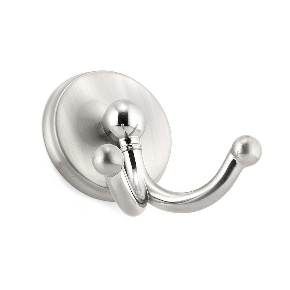 Richelieu Hardware 41/2 in. Brushed Nickel Heavy Duty Coat Hook with 2