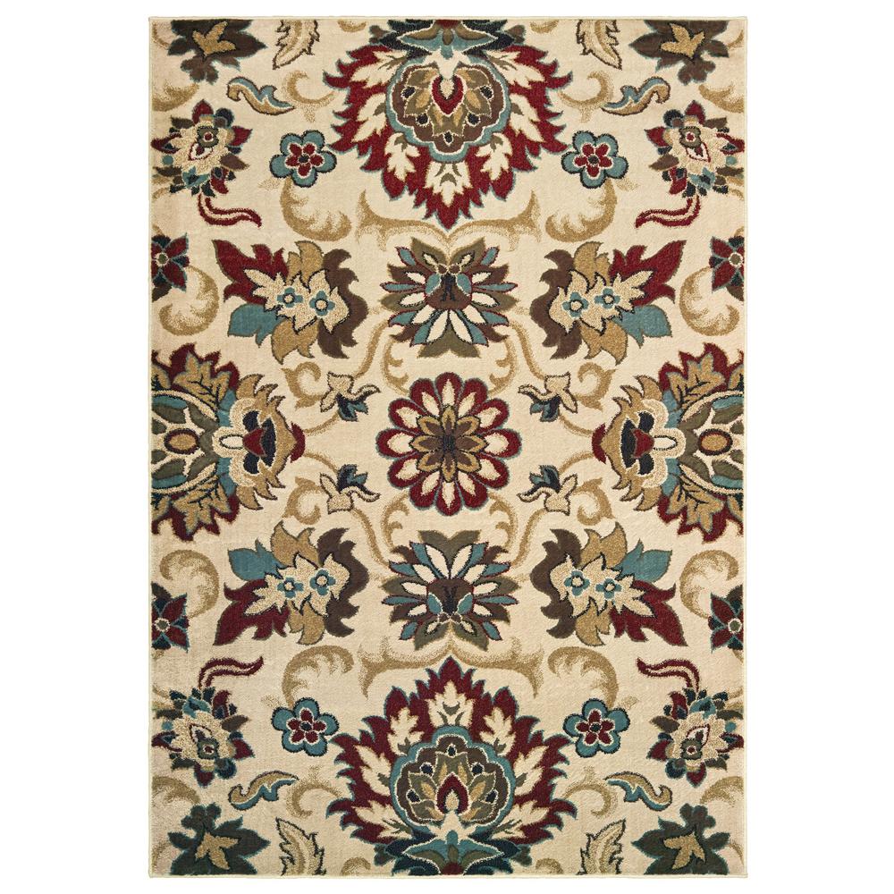 Lexington Ivory/Multi 3 ft. x 5 ft. Floral Area Rug019835 The Home Depot