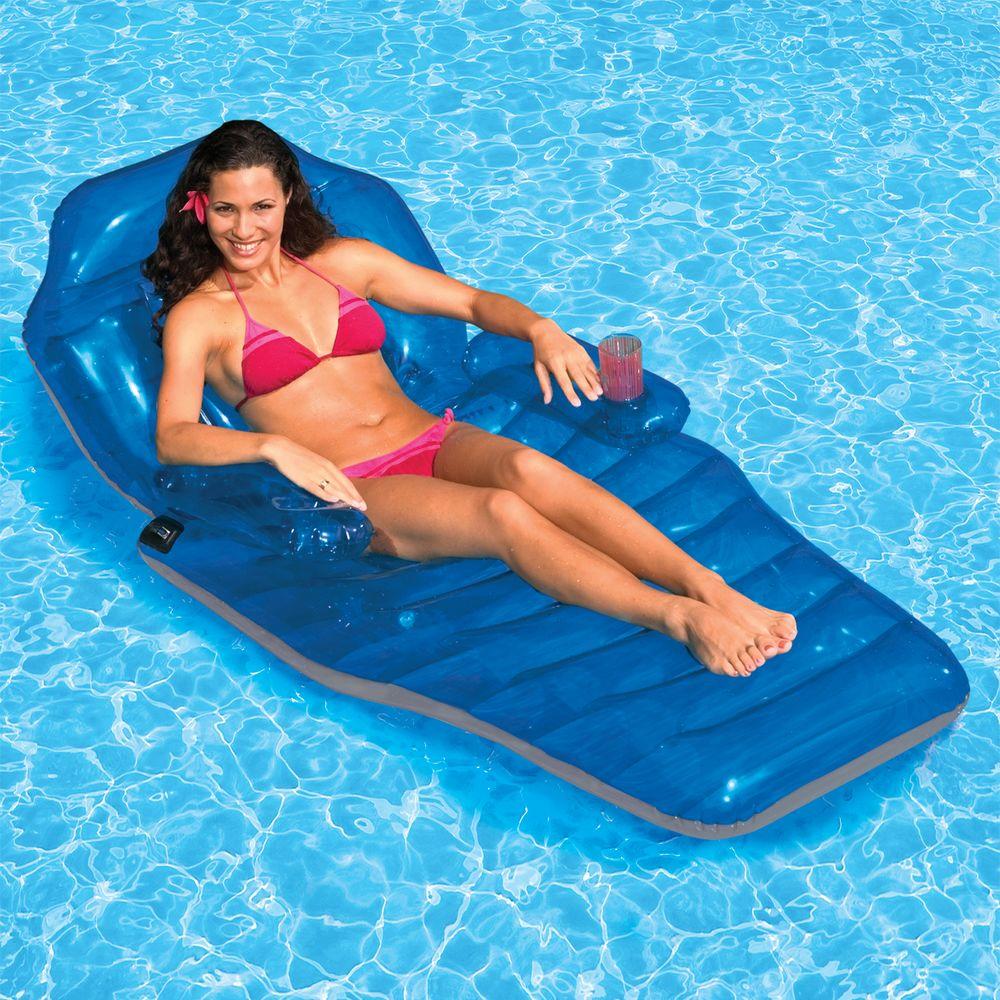 Poolmaster Vinyl Adjustable Chaise Floating Swimming Pool Float Lounge 85687 The Home Depot - Pool Chaise Lounge Float Poolmaster Vinyl Adjustable Chaise Floating Swimming Pool Float Lounge 85687 The Home Depot - Pool Chaise Lounge Float