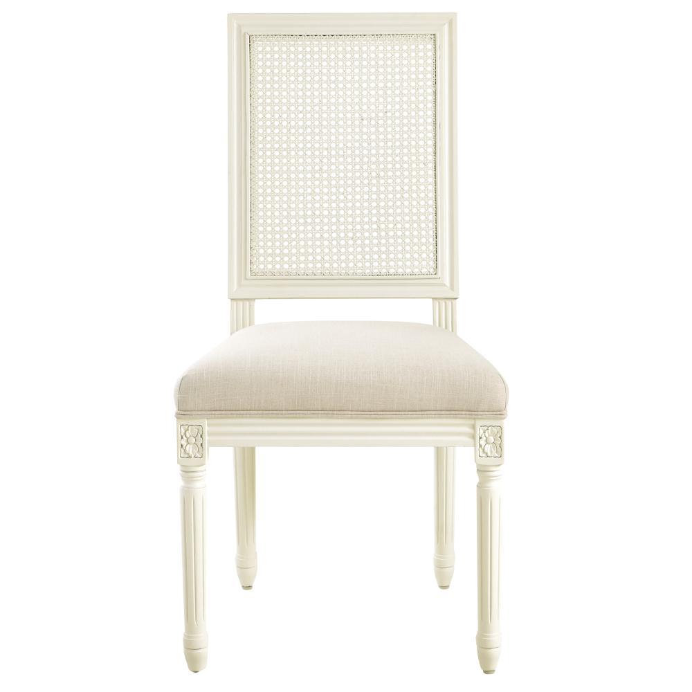 Home Decorators Collection Jacques Cane Antique Ivory Square Back
