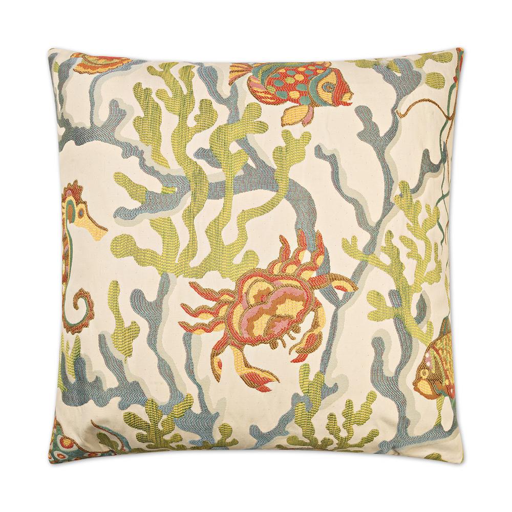 Crab Walk Multicolored Geometric Down 24 In X 24 In Throw Pillow