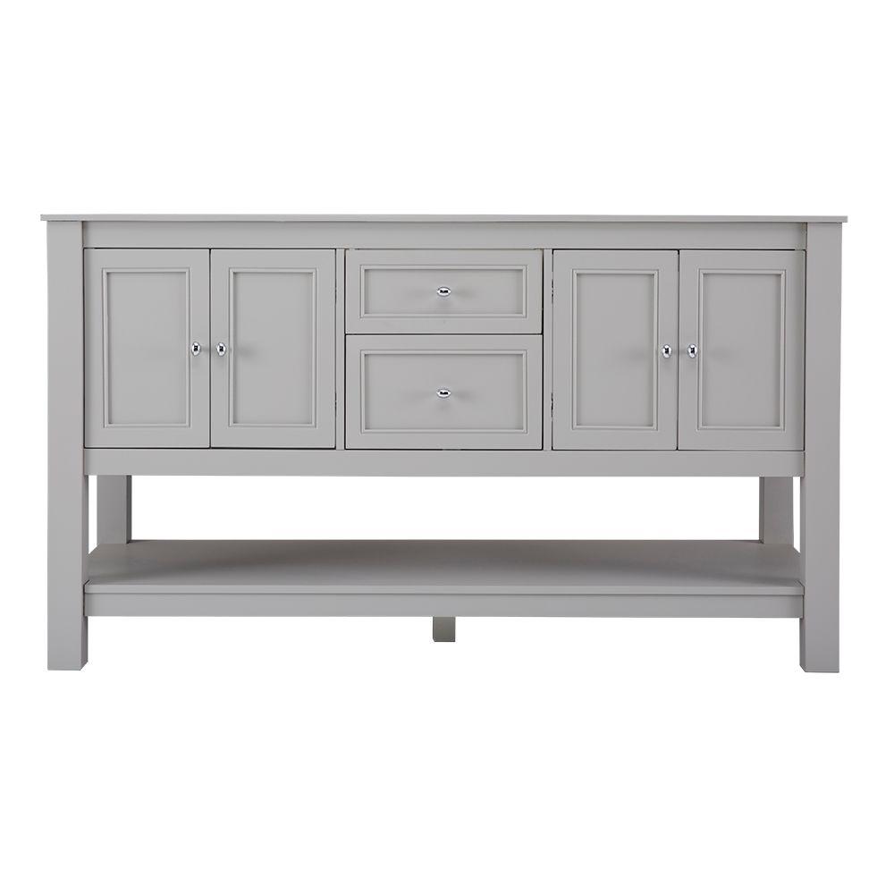 Home Decorators Collection Gazette 60 in. W Bath Vanity Cabinet Only in Grey for Double Bowl Design was $899.0 now $539.4 (40.0% off)