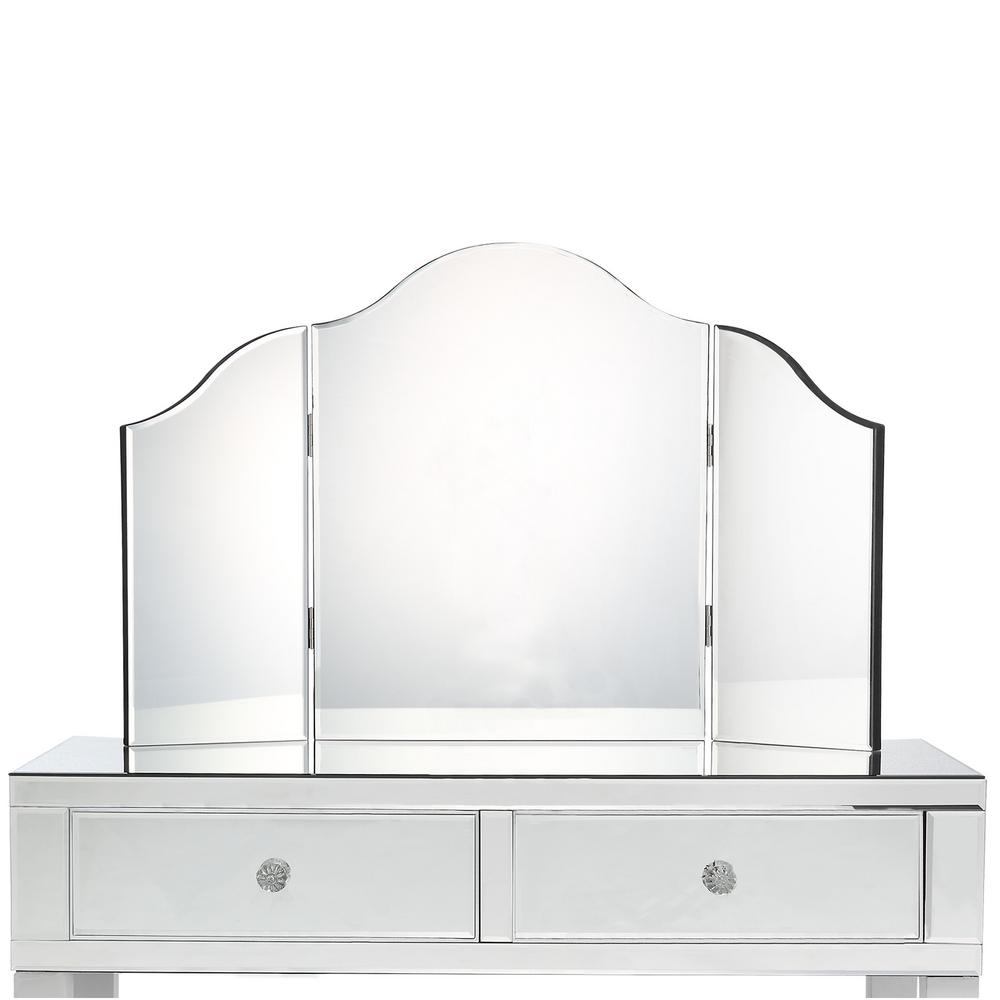 Inspired Home Renee Frameless Modern Contemporary Tri Fold Inspired Home Renee Frameless Modern