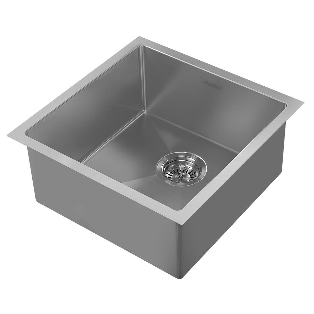 Whitehaus Collection Noah Plus Dual Mount Stainless Steel 17 3 4 In Single Bowl Kitchen Sink In Gunmetal Sink Kit