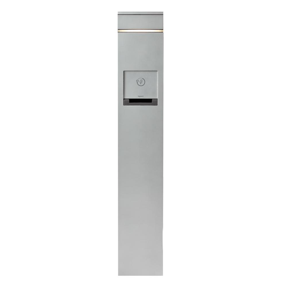 Outdoor 3-Gang GFCI Charging Station with USB, Silver